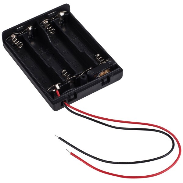 Main product image for 4 x AAA Battery Holder with Switch and 6" Leads 142-254
